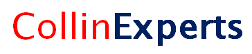 Text logo with the word 'Collin' in red and 'Experts' in dark blue.